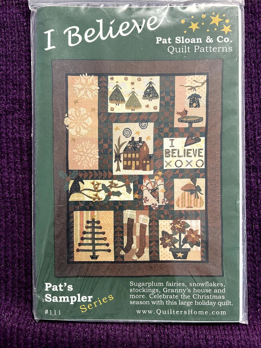 I believe christmas quilt pattern 66" x 84"